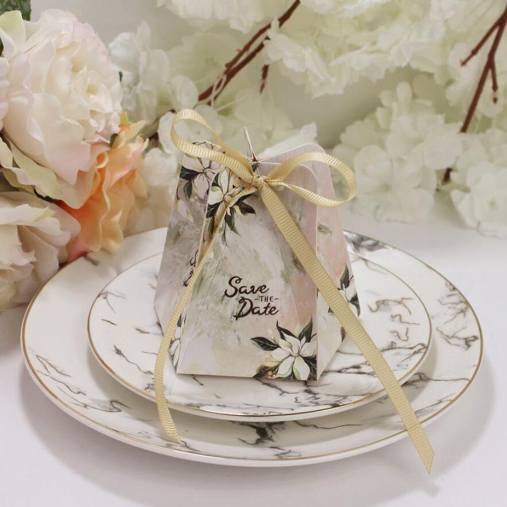 10pcs Romantic Wedding Paper Candy Boxes Gifts Boxes Wedding Party Favor