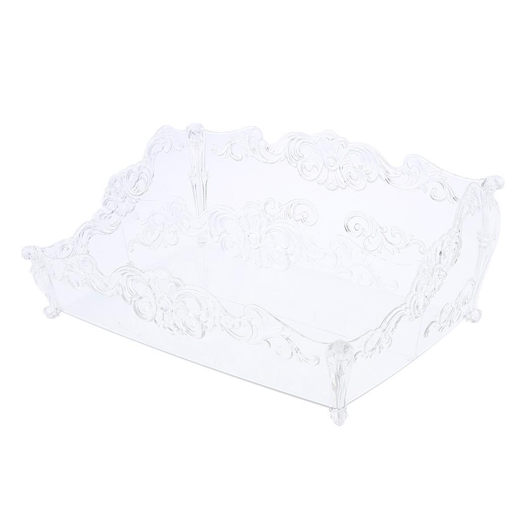 Pro Cosmetic Storage Makeup Holder Display Rack 2 Large Slots Transparent