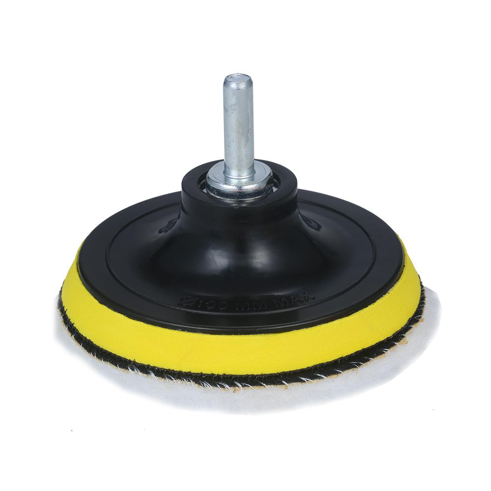 10pcs Polishing Pad Kit 4-inch Foam Buffing Pads with Waffle Foam Wool Pad Backing Plate for Angle Grinder Buffer