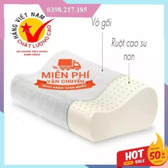 Gối cao su non cao cấp, Không Gây Đau Mỏi Cổ Sau Giấc Ngủ Dài, 100% Làm Từ Cao Su Thiên Nhiên Cao Cấp