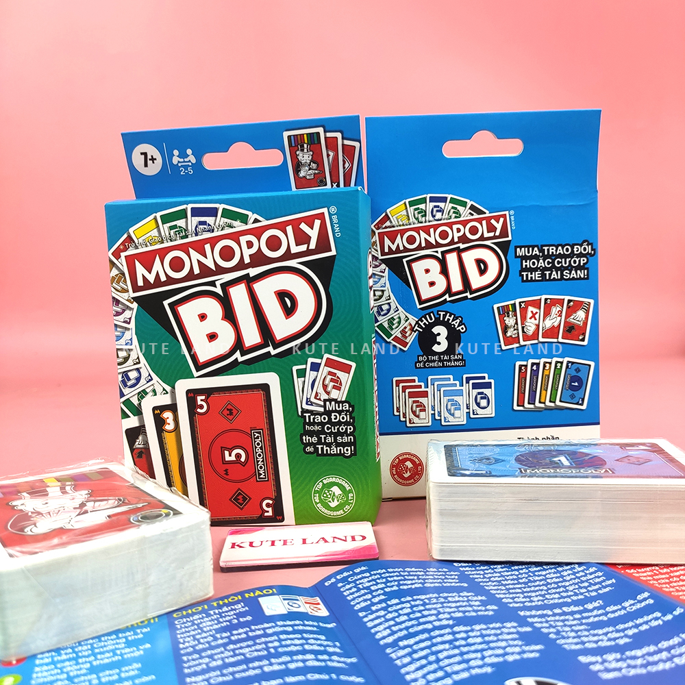 [Bản Cao Cấp] Bộ Bài Tỷ Phú Monopoly BID Phiên Bản 110 thẻ bài Tiếng Việt BID Cards Game