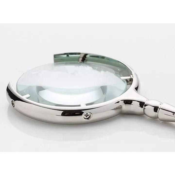 Kính Lúp Magnifier Nga 60mm | Zoom 8x, Gọng inox 304 siêu bền đẹp vàng bóng sang trọng -VT0925