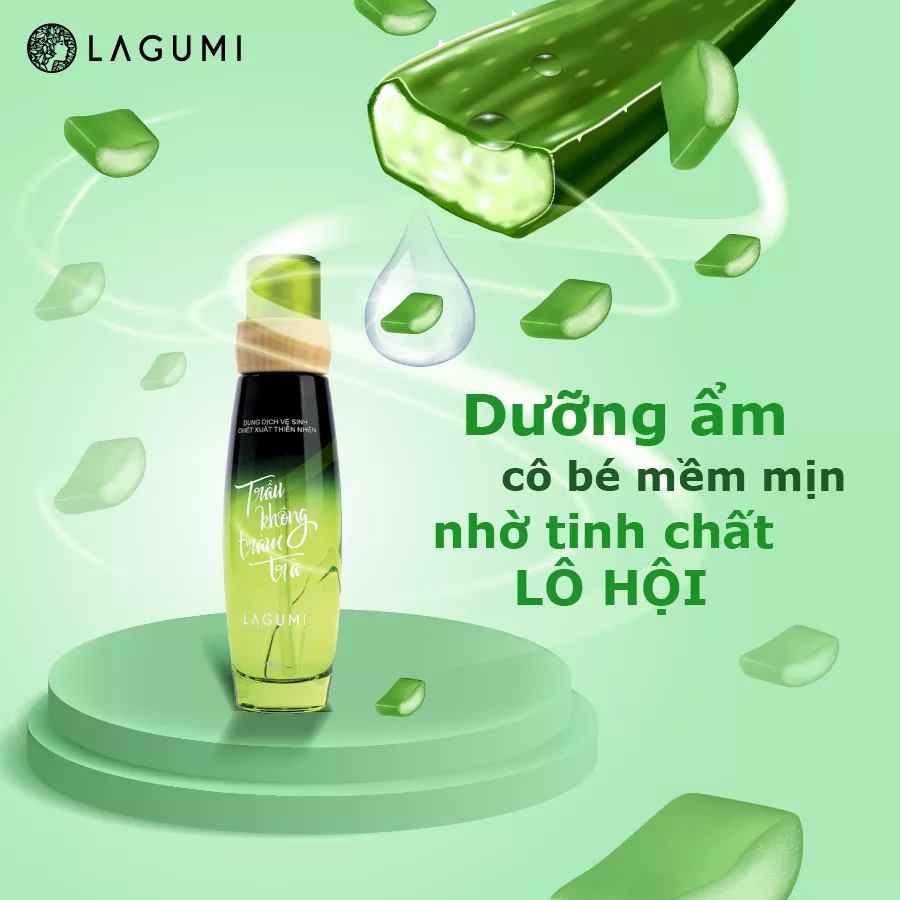 Set 2 chai dung dịch vệ sinh trầu không tràm trà Lagumi giảm viêm ngứa, an toàn cho mẹ bầu và sau sinh 100ml