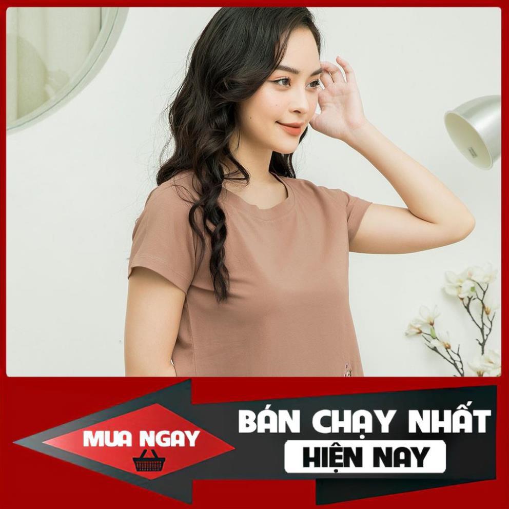 Đồ bộ mặc nhà, Bộ đùi nữ chất cotton sợi tre bamboo thuê hoa
