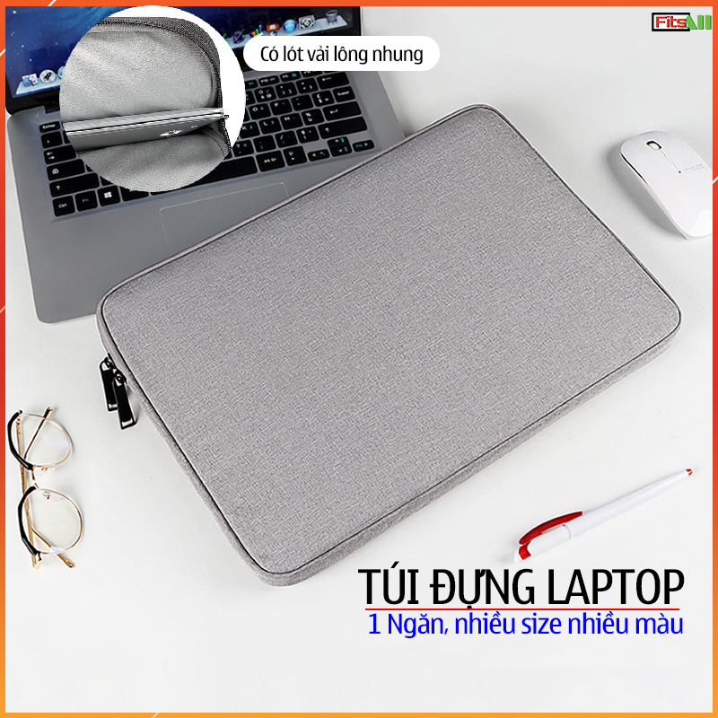 Túi đựng chống sốc dành cho laptop size từ 13.3inch đến 15.6inch , 1 ngăn nhiều màu sắc có khóa kéo mượt, tiện lợi