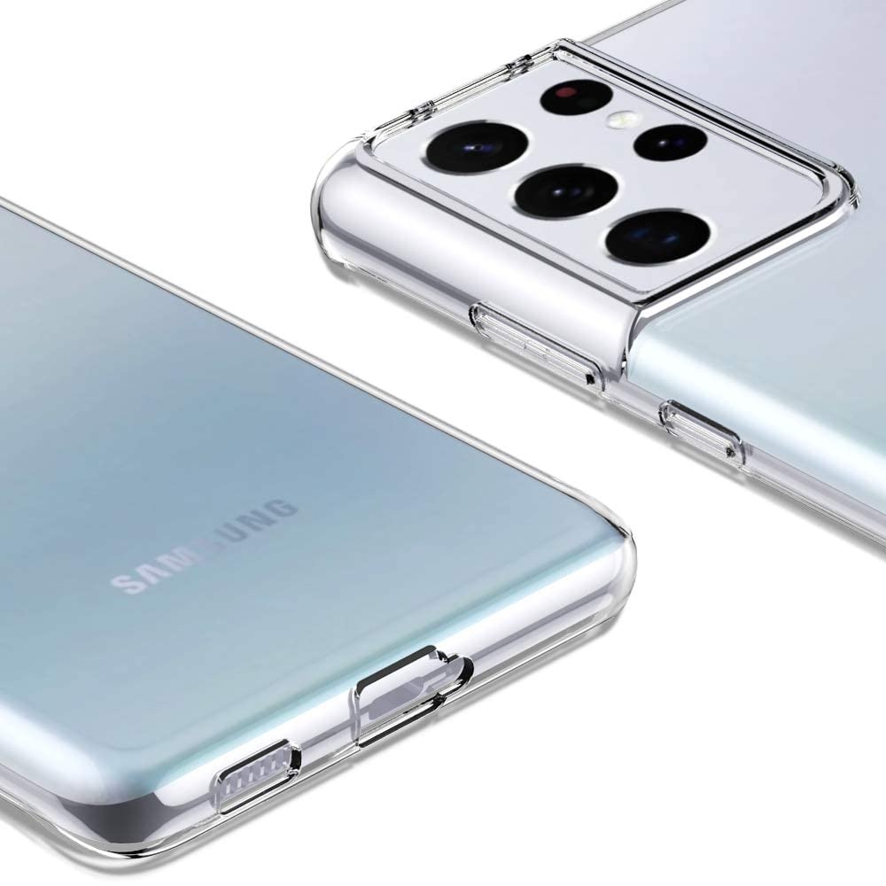 Ốp lưng silicon dẻo cho Samsung Galaxy S21 Ultra hiệu Ultra Thin mỏng 0.6mm độ trong tuyệt đối chống trầy xước - Hàng nhập khẩu