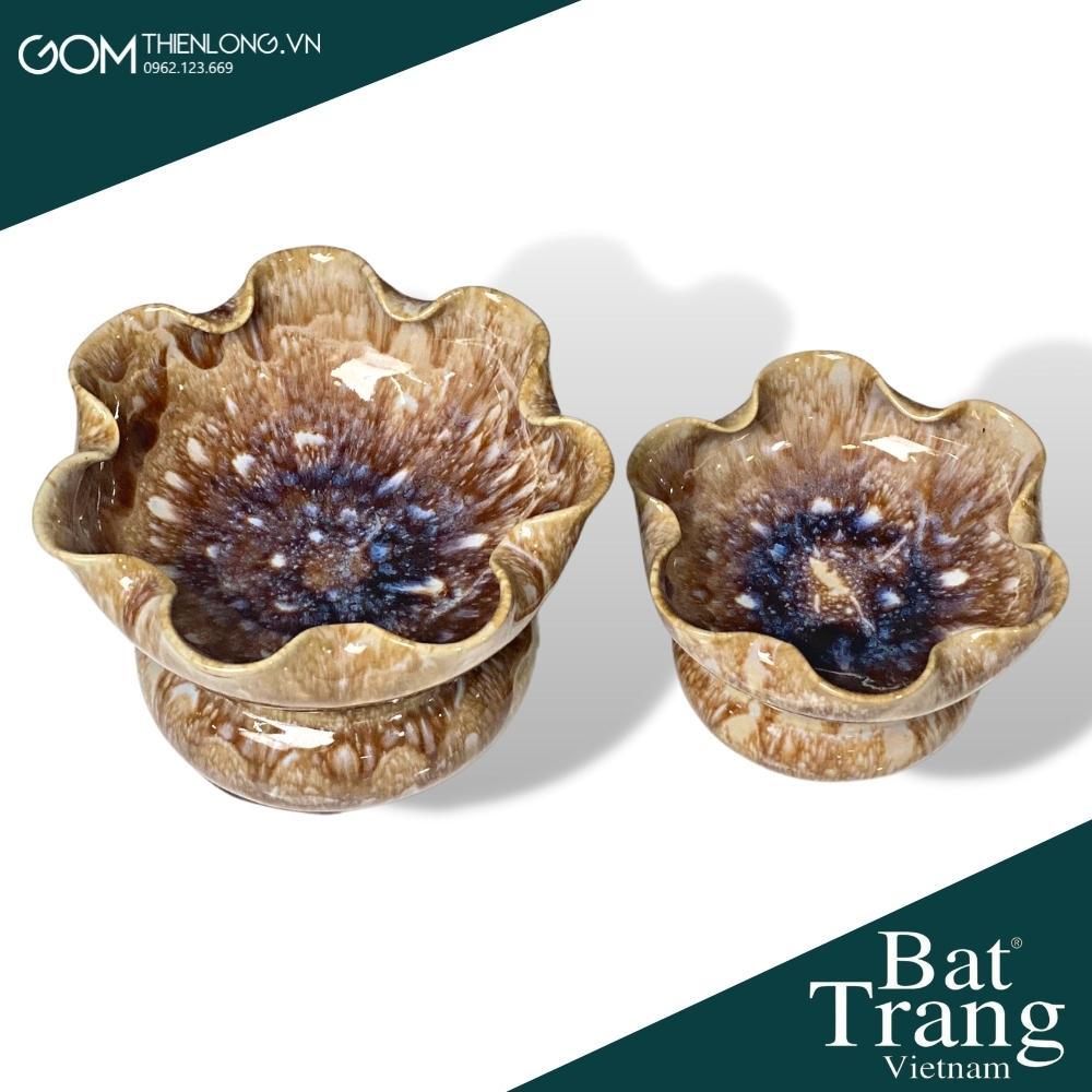 Bát Nước Minh Đường Tụ Thủy Cao Cấp - Bát Thả Hoa - Đồ Thờ Cúng Bát Tràng - Gốm Thiên Long