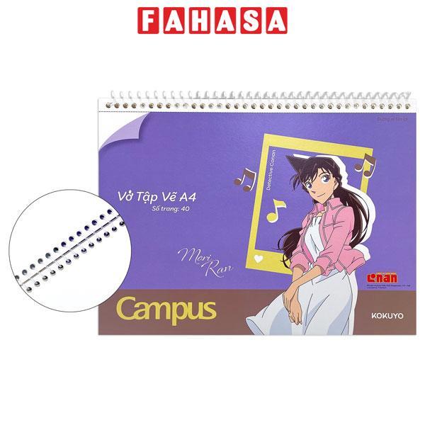 Vở Vẽ Conan A4 - 40 Trang 100gsm - Campus SKB-A4CON-08 - Mori Ran
