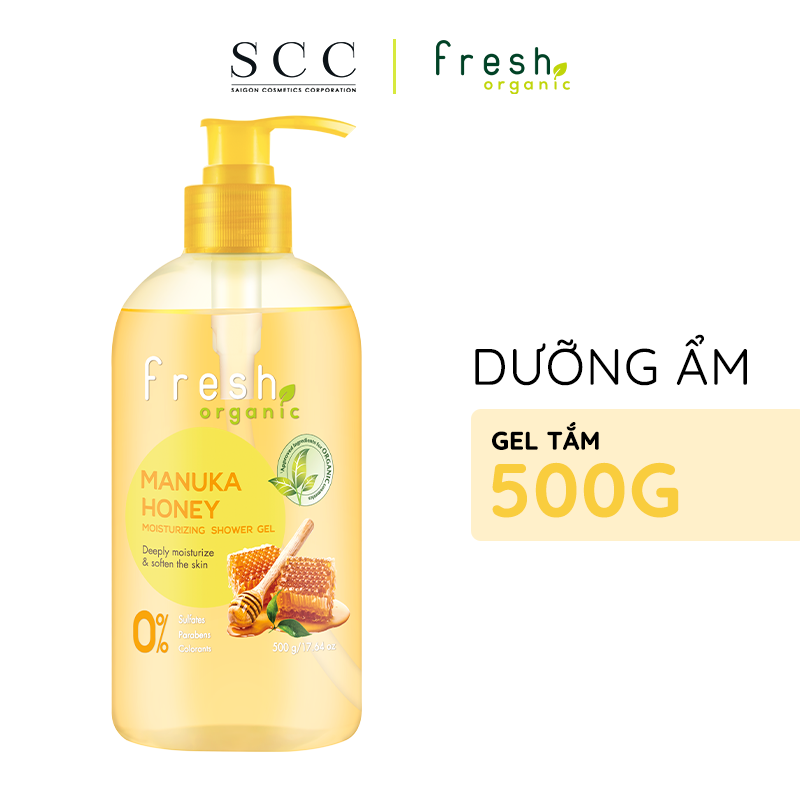 Combo 2 Sữa Tắm Fresh Organic Dưỡng Ẩm + Chăm Sóc Da Nhạy Cảm 500g/ chai