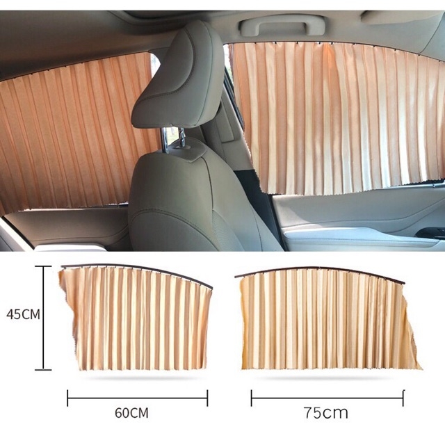 Bộ 4 tấm Rèm vải che nắng xe hơi gắn nam châm cho 4 cửa