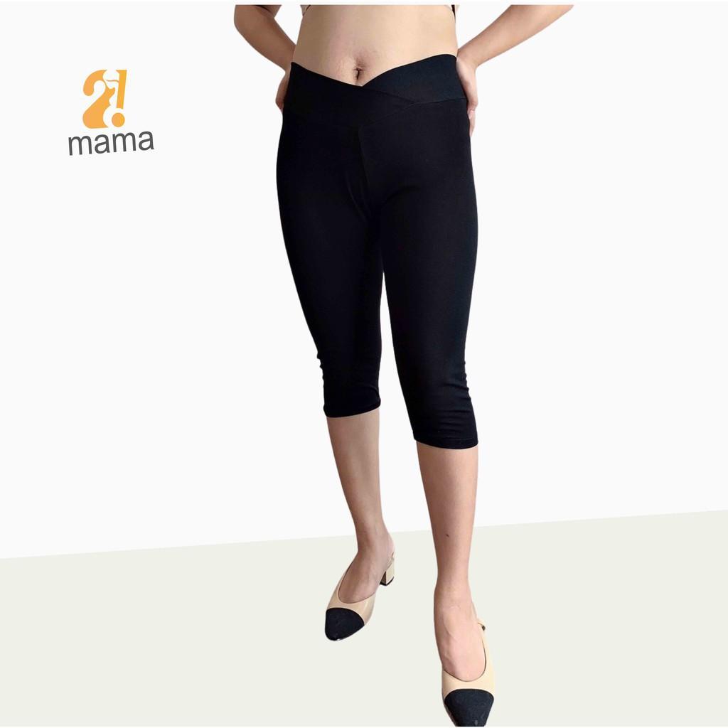 Quần Bầu Legging Ngố Lửng Nâng Mông An Toàn Cho Mẹ Bầu