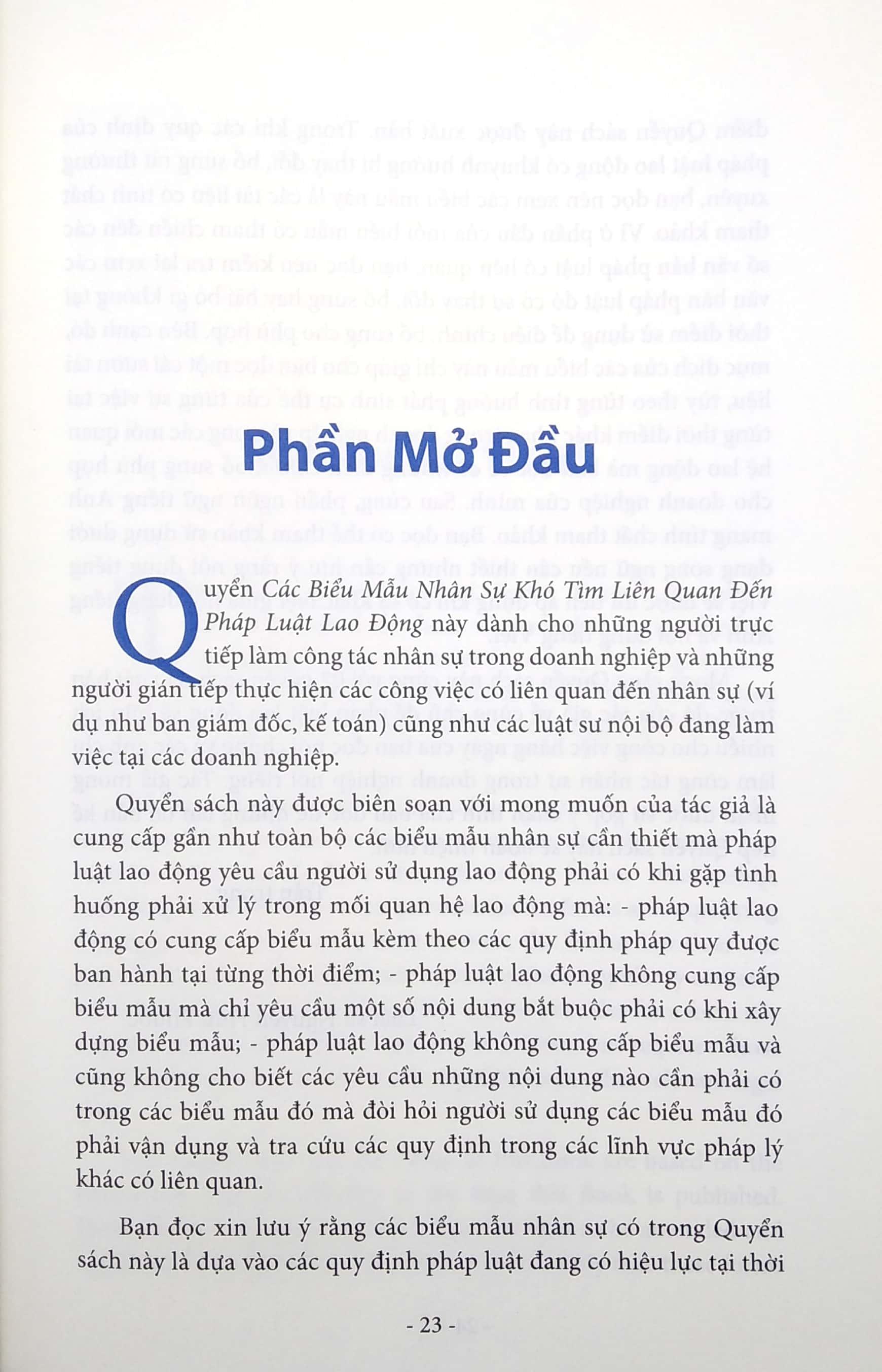 Các Biểu Mẫu Nhân Sự Khó Tìm Liên Quan Đến Pháp Luật Lao Động (Tái Bản 2021)