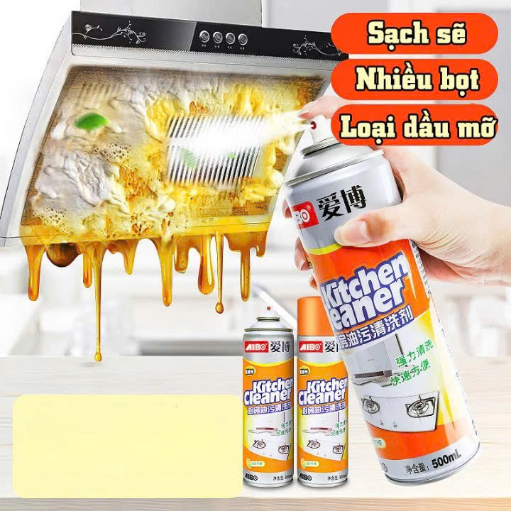 Chai Xịt Bọt Vệ Sinh Nhà Bếp - Siêu Sạch, Thần Thánh Đánh Bay Mọi Vết Bẩn
