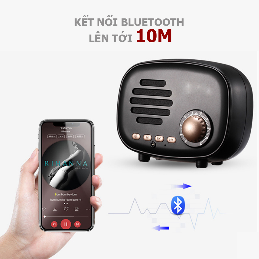 Loa Nghe Nhạc FT-BT01Hỗ Trợ Bluetooth, Thẻ Nhớ, Nghe Đài FM