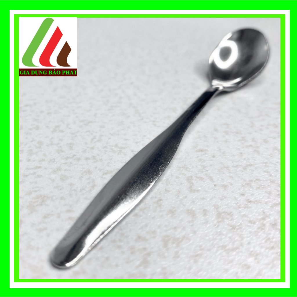 Bộ 10 muỗng / thìa inox cà phê nhỏ đơn giản đẹp dễ thương sáng bóng dày dặn cán ngắn 12,5cm