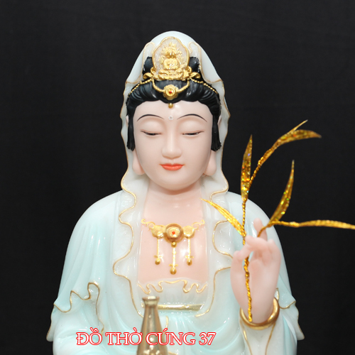Tượng Quan Âm Bồ Tát - XANH NHẠT