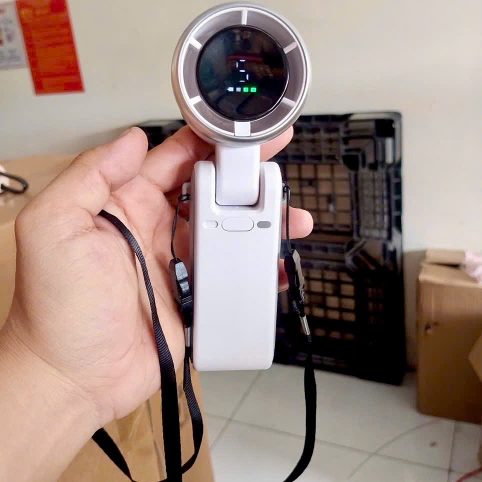 Quạt Cầm Tay  VMF-07 Xoay 180 Độ  5 Cấp Độ Gió Gấp Gọn Kèm Dây Đeo Cổ Tiện Lợi - hàng chính hãng
