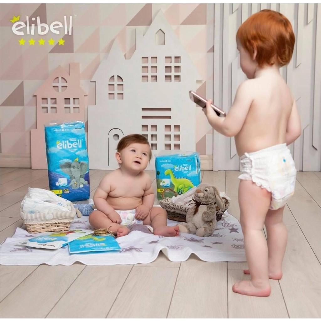 Tã/Bỉm Elibell NGA CAO CẤP Dán/Quần Đủ Size S76/M64/L54/XL44/L44/XL38