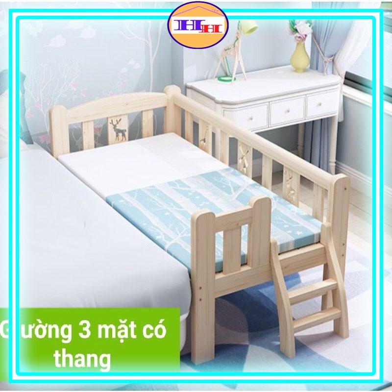 Giường ngủ cho bé bằng gỗ thông,Giường ghép trẻ em với bố mẹ