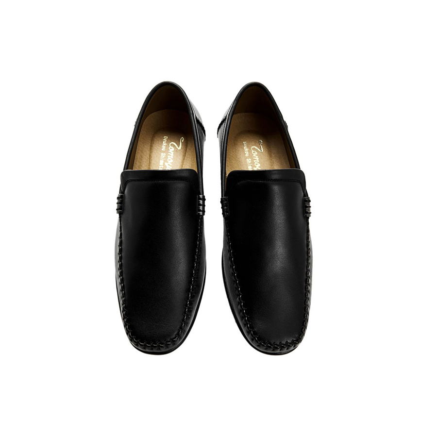 Giày lười nam Tomoyo đen bóng TMN03101