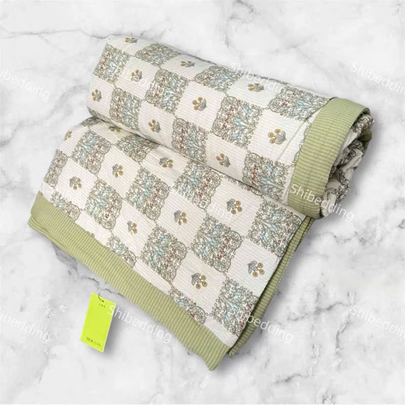 Chăn Đũi Cotton Nhăn Nhập Khẩu Cao Cấp - Chăn Mùa Hè Thoáng Mát, Mềm Mại, Đầy Đủ Tem Mác KT 2x2m3 - HÀNG CHÍNH HÃNG MINIIN