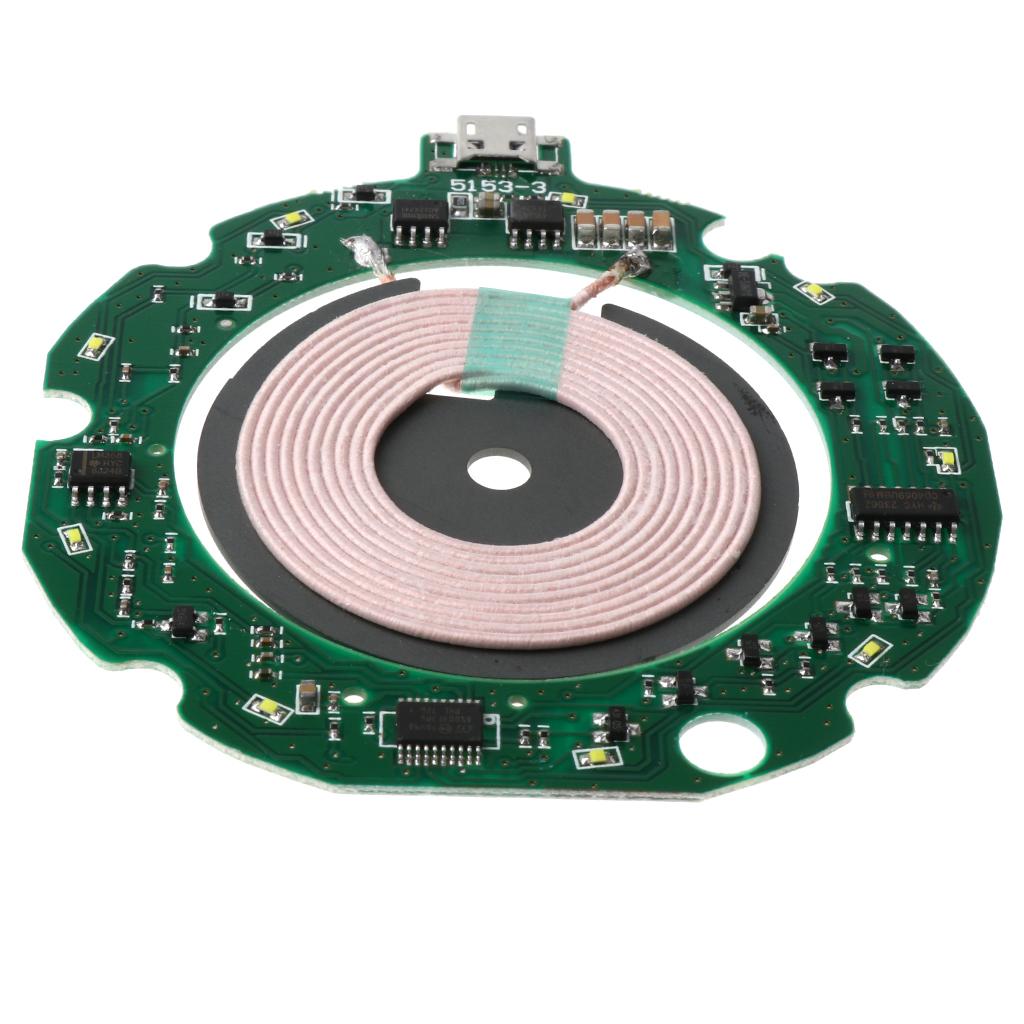 Fast Qi Standard Wireless Charging Module DIY Coil PCBA Circuit Board with Micro USB Port for iPhone X / 8Plus / 8, Samsung Galaxy S8 / S8 Plus / Note 8/ S9