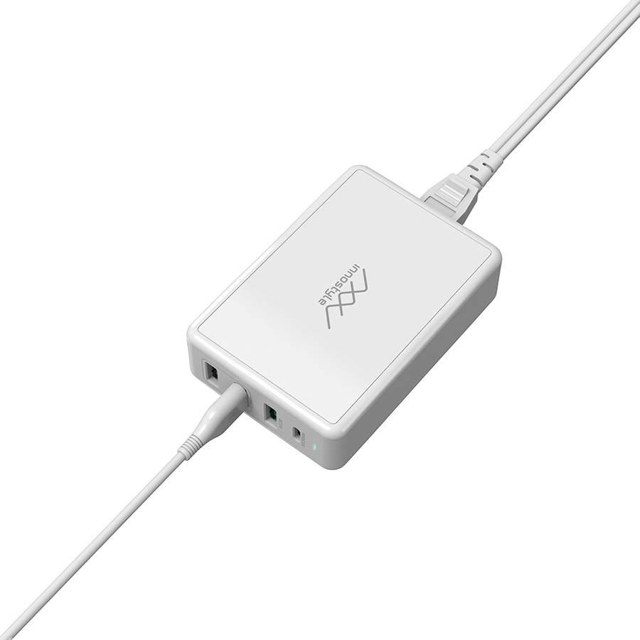 Adapter Sạc 4 Cổng Cho Macbook Innostyle Gomax Pro 80W Tích Hợp USB Type-C Power Delivery Hỗ Trợ Sạc Nhanh Quick Charge 3.0 - Hàng Chính Hãng