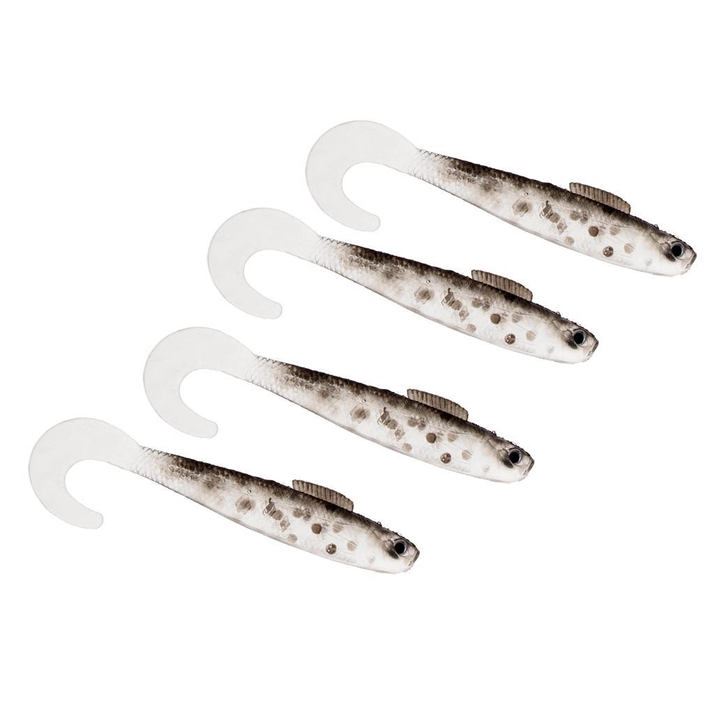4pcs Soft Fishing Lure Baits Fishing Lure High Realistic Swimbaits