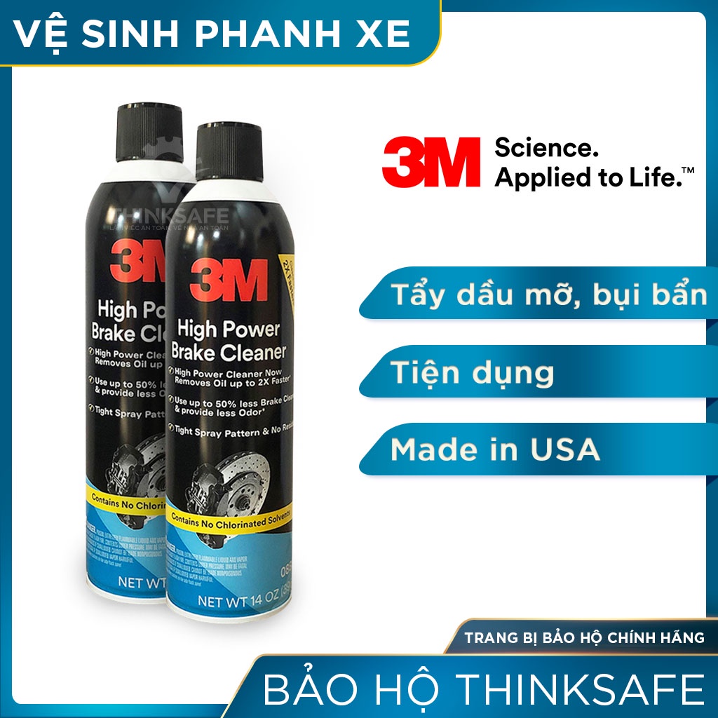 Bình xịt vệ sinh 3M 08880 làm sạch đĩa, phanh xe ôtô loại bỏ rỉ sét dầu mỡ - Bảo Hộ Thinksafe