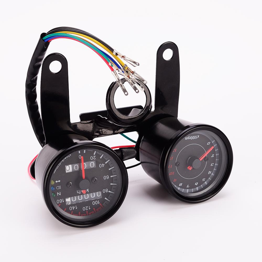 Motorcycle   LED   Dual         Tachometer      Meter ,
