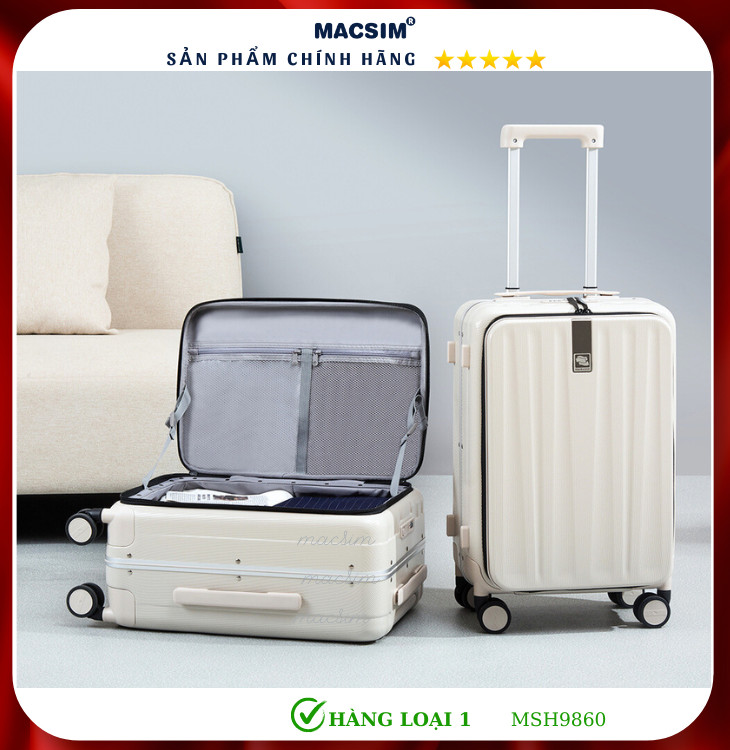 Vali cao cấp Macsim Hanke MSH9860 - size 20inch, 24 inch, 26inch,Hàng loại 1