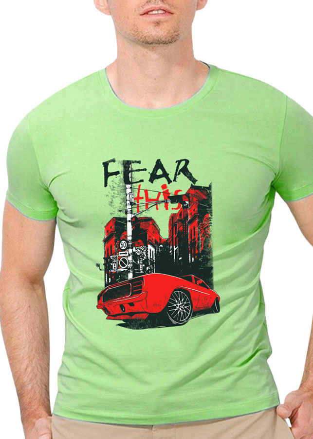 Áo Thun Nam Hạnh Phúc Cổ Trần Tay Ngắn Fear