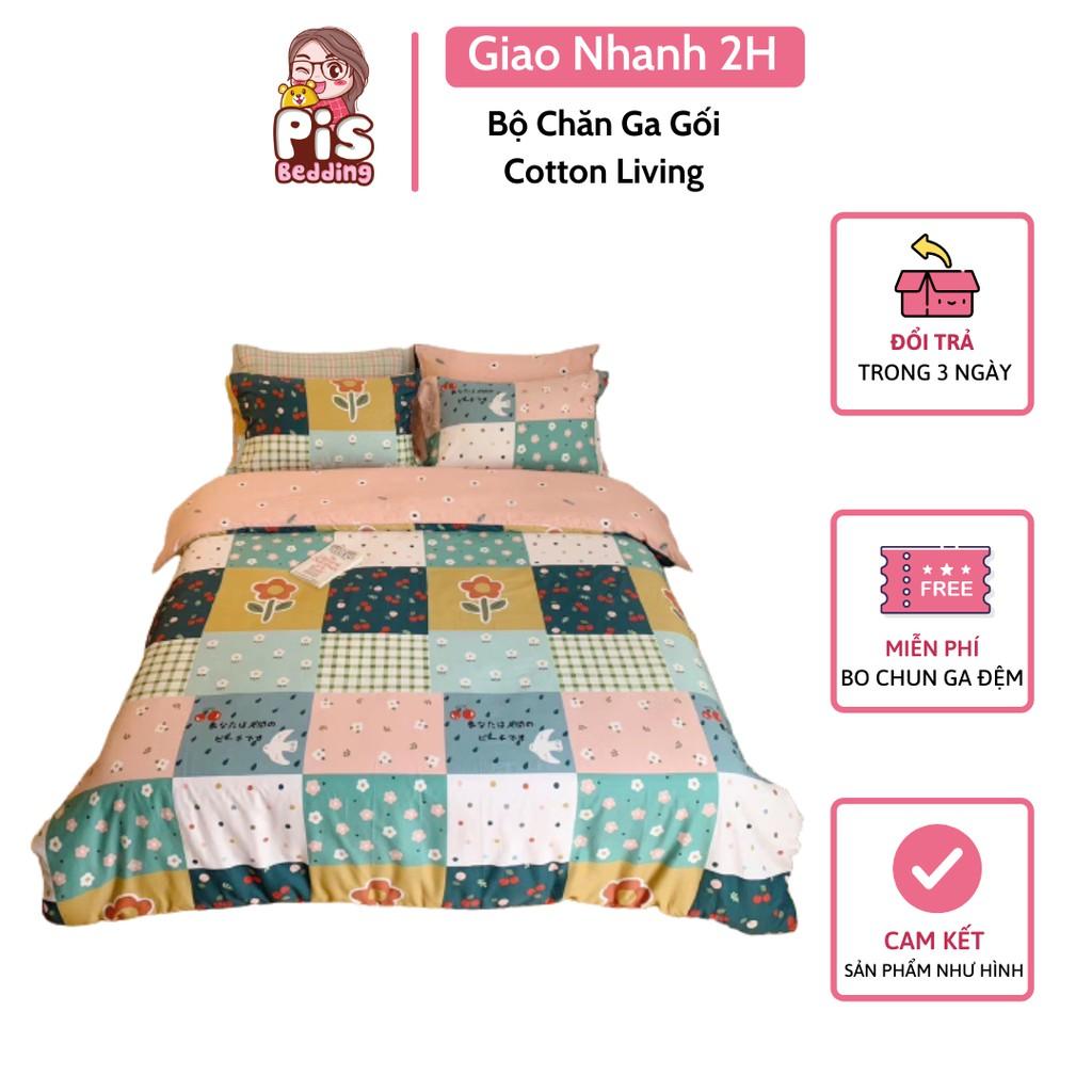 Bộ Chăn Ga Gối Cotton 100% - Hoa Thổ Cẩm