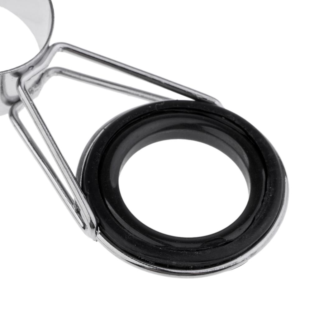 14Pcs Fishing Rod Guides Tip Tops Repair Ceramic Ring Rod Building Eye Rings