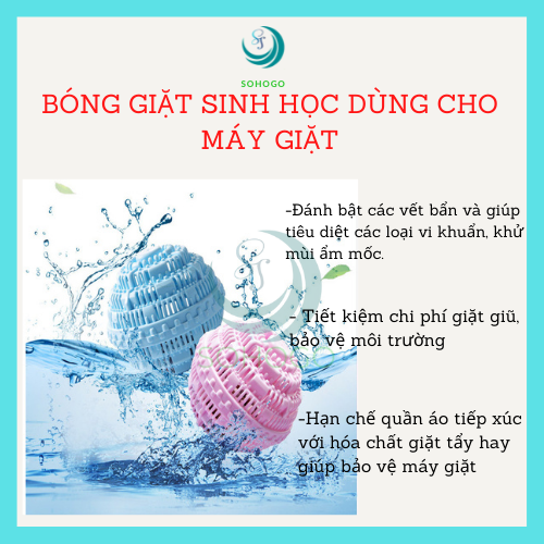 [VIDEO]-Bộ 2 Bóng giặt sinh học loại lớn 11cm – Bóng giặt quần áo chống nhăn, giúp khử vi khuẩn, mùi ẩm mốc- Màu ngẫu nhiên