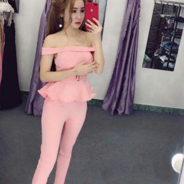 Set peplum bẹt vai