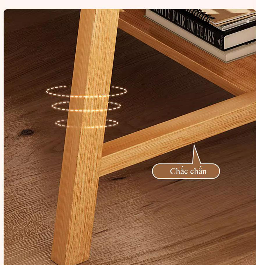 Bàn học đôi bằng gỗ thiết kế đơn giản