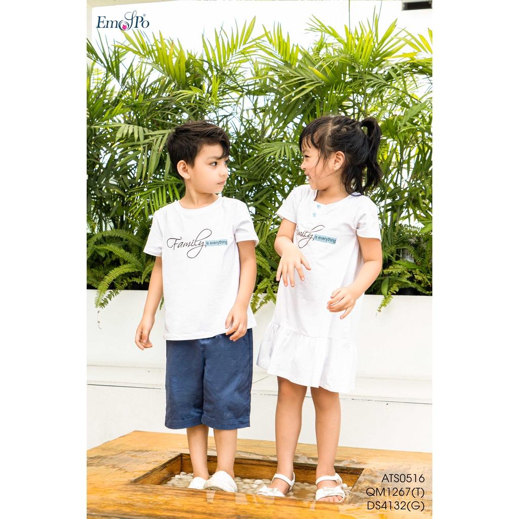 Đầm bé gái Emspo đuôi cá, in chữ Family is every thing DS4132