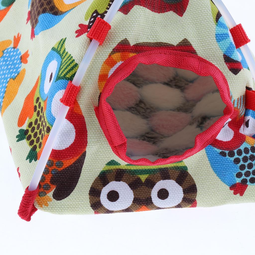 2Size Bird Hammock Hanging Cave Cage Tent Bed Parrot Toy