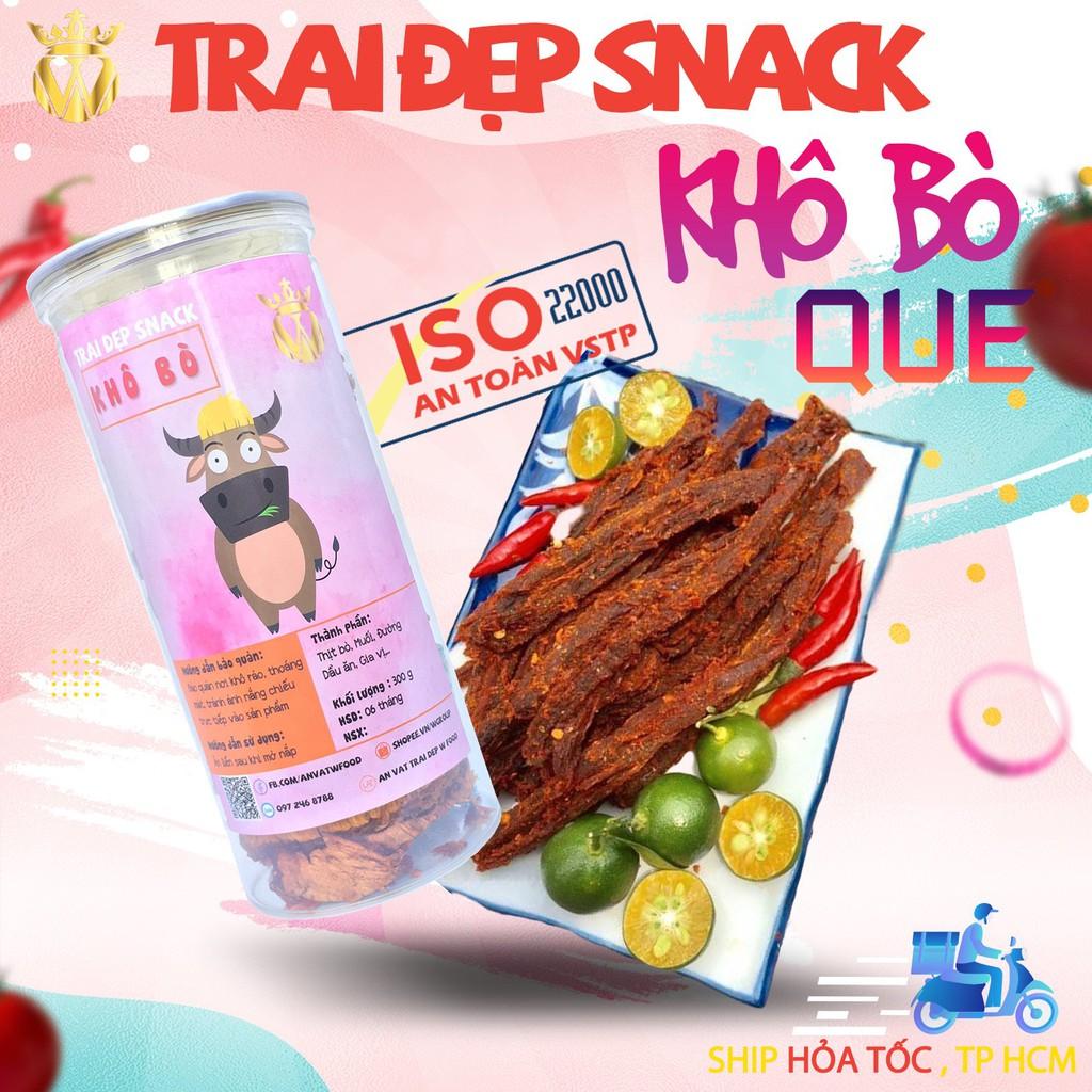 Khô bò que túi Zip bạc 100g - Trai Đẹp Snack