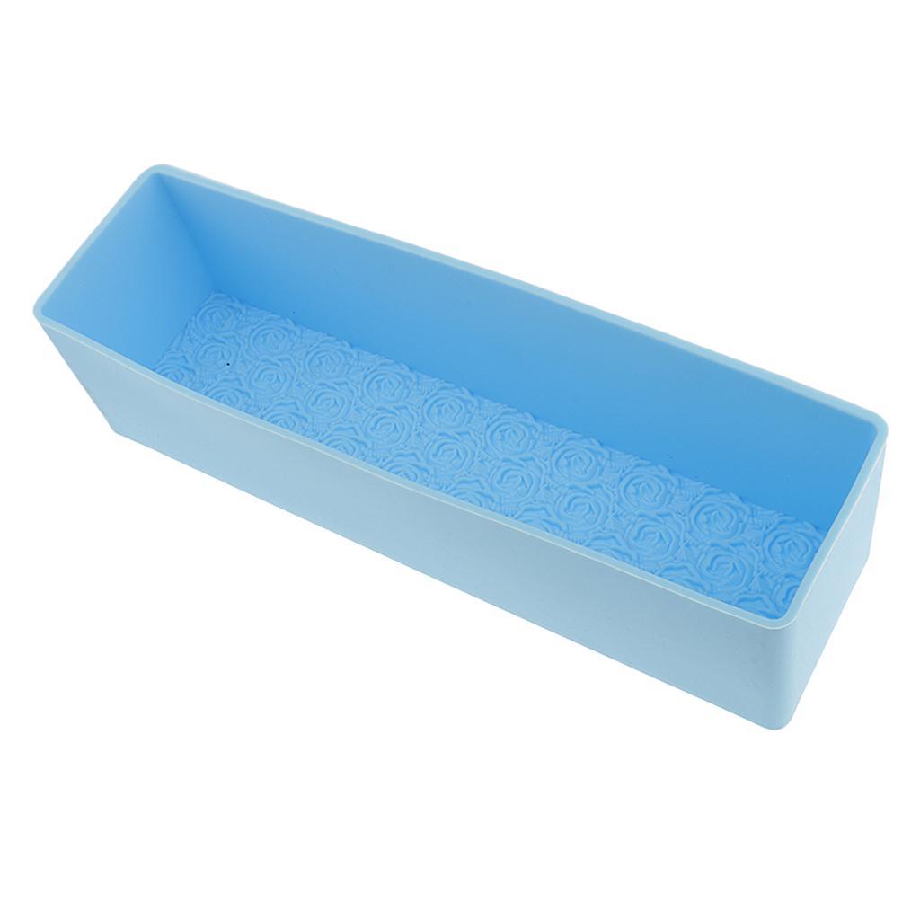 Rose Flower Silicone Cavity DIY Rectangle Soap Mold Cake Chocolate Baking Mold for Homemade Craft