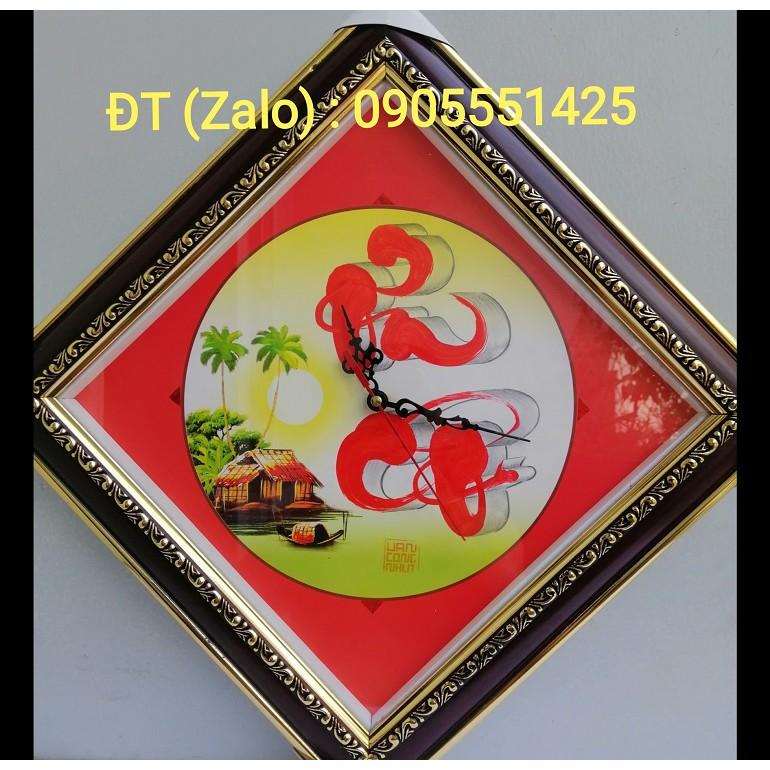 Tranh đồng hồ thư pháp : ƠN THẦY