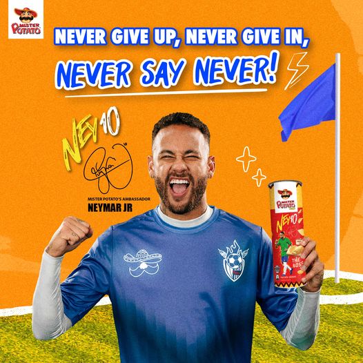 Bimbim khoai tây chiên dạng lát Mister Potato hộp có hình Neymar đủ vị 100g An Gia Sweets & Snacks