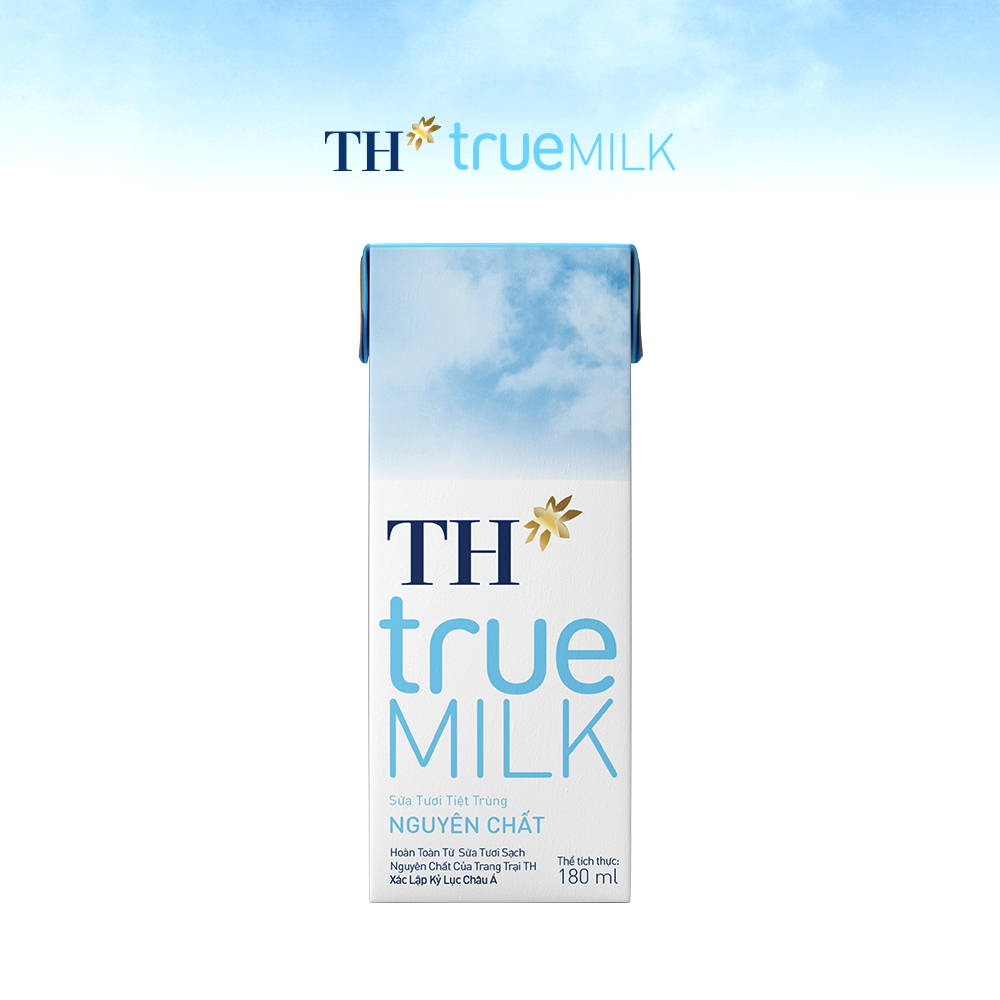 Thùng 48 hộp sữa tươi tiệt trùng nguyên chất TH True Milk 180ml (180ml x 48)