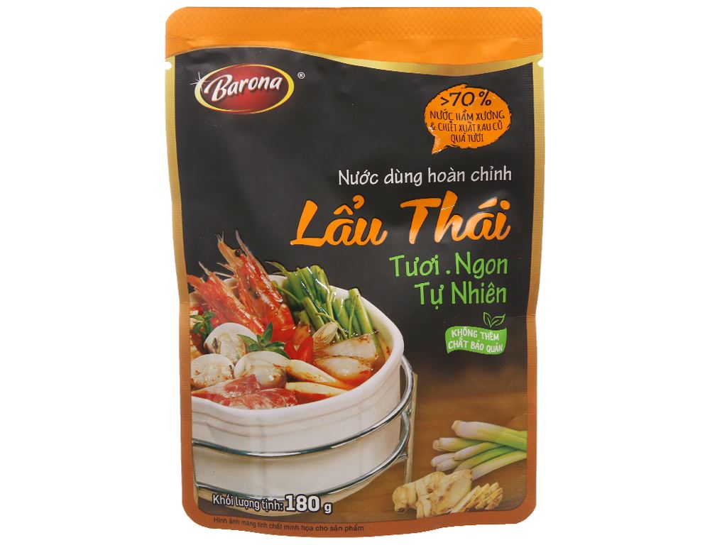 Nước Dùng Hoàn Chỉnh Barona - Lẩu Thái 180g