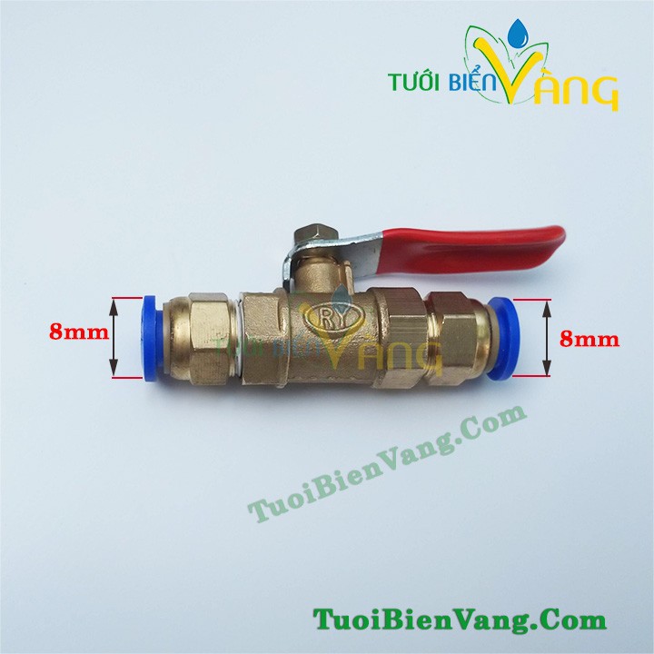 Bộ van khóa ống hơi tưới phun sương 8mm