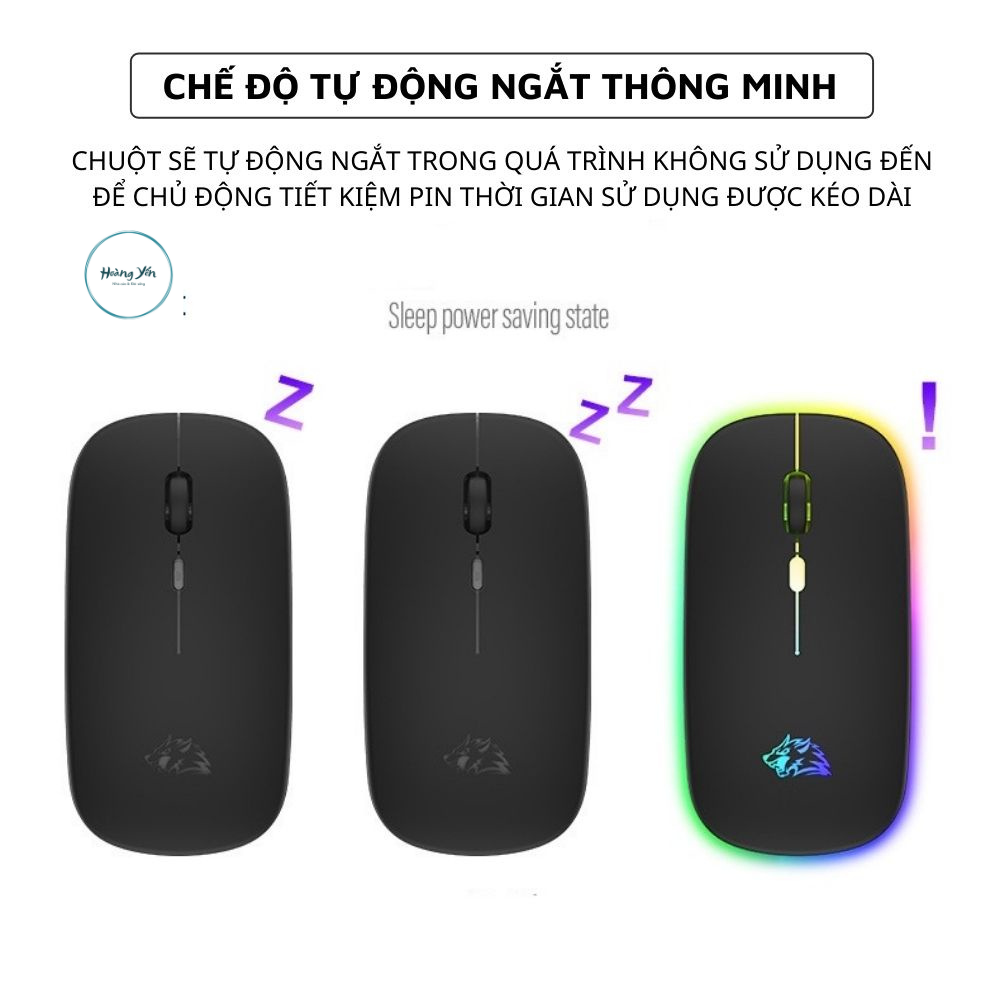 Chuột Bluetooth Không Dây Máy Tính X15 Có Led Đổi Màu Pin Sạc Dùng Văn Phòng, Chơi Game Cực Chất