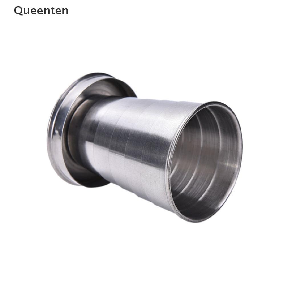 Queenten Mini Stainless Steel Portable Outdoor Travel Folding Collapsible Cup Telescopic QT