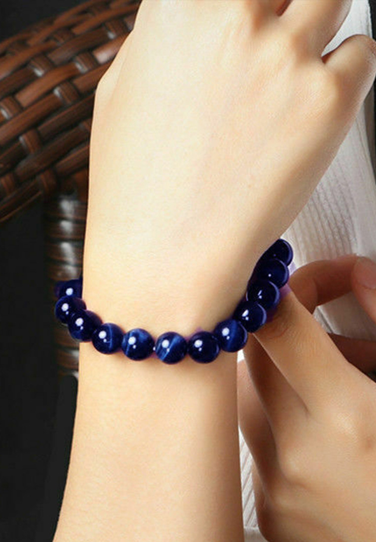 Vòng Tay Opal Mắt Hổ Xanh Tự Nhiên 13MM
