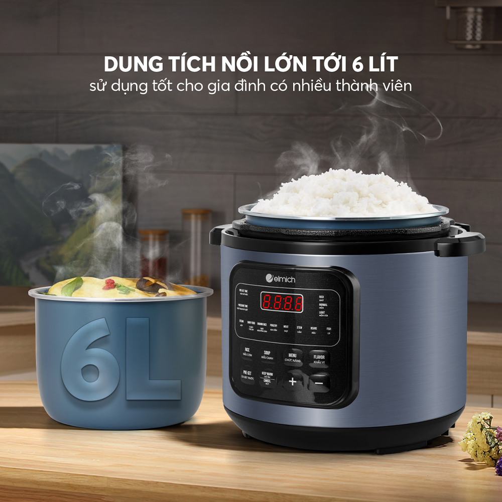 Nồi áp suất điện tử Elmich PCE-8571 - Hàng chính hãng